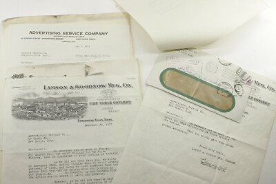 1933 Lamson Goodnow Advertising Service Co New Haven CT Letters Ephemera P1621A
