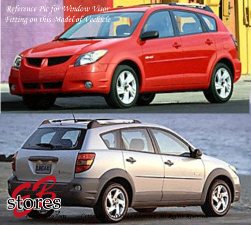 Vent Shade Window Visors 4DR Pontiac Vibe 03-07 2003 2004 2005 2006 2007 4pcs - Bild 4 von 5