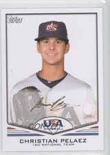 2011 Topps USA Baseball Team Gold Ink 18/25 Christian Pelaez #USA-A36 Auto 0w8