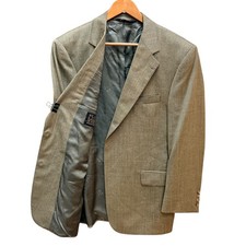 Jos. A. Bank Blazer Mens 42 SH Olive Signature Gold Wool Sport Coat Professional