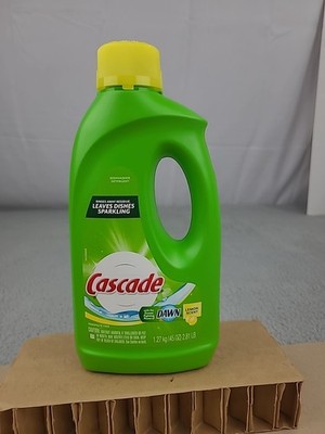 1x Cascade Dishwashing Gel Lemon Scent 45oz Dawn Cleaning