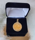 1903 American Liberty Head $5 Half Eagle Gold Coin Pendant- 11.1 Grams-Not scrap