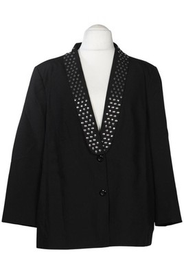 Ulla Popken Blazer Damen Business Jacke Kostümjacke Gr. 50 Schwarz #mopdjcy