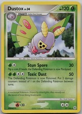 Dustox 25/130 Rare Diamond and Pearl LP Pokemon Card