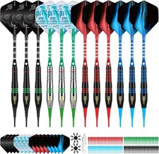 CyeeLife Darts Plastic Tip - Soft Set - 12 Pcs 18 Gram with 4...