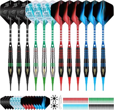 CyeeLife Darts Plastic Tip - Soft Set - 12 Pcs 18 Gram with 4... 