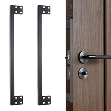 2 PCS L-Shaped Door Latch Guard Plates 11", Door Latch Guard Home Security Do...