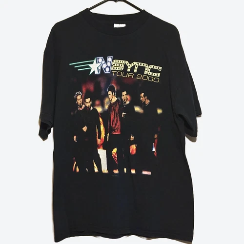Mens Vintage Tultex NSync Tour 2000 Justin Timberlake Black 2000s vintage concert t-shirt, vintage, size XL, single stitch, B+ condition