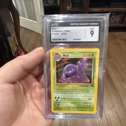 Muk Pokémon Fossil 1999 Trading Card 28/62 CGC Graded 9 Standard Size