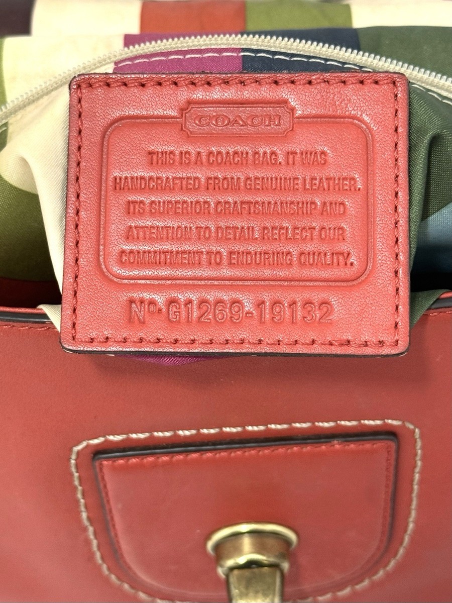 Vintage Coach Willis Legacy 70th Anniversary Vermillion Leather