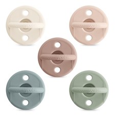 Baby Pacifiers, 5 Pack for 0 Months, Soft Breast-Like Nipple Shape - CPSIA C...