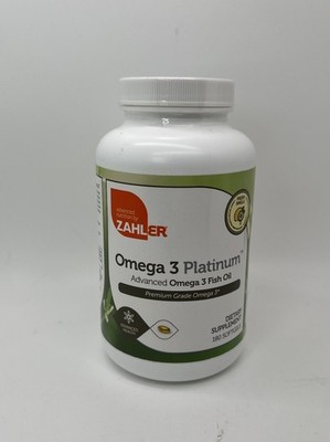 Zahler Omega 3 Platinum, Advanced Omega 3 Fish Oil, 2,000 mg, 180 Softgels 06/27