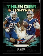 2019 PANINI PLAYOFF THUNDER & LIGHTNING #15 JOSH ALLEN LESEAN MCCOY BILLS