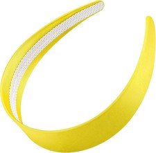 1.6 Inch Wide Headbands Silk Satin Plain Headband for Women, Non
