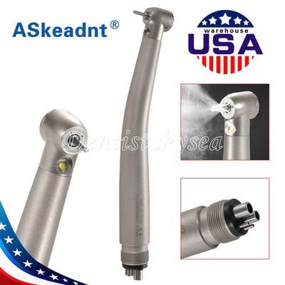 LED E-generator Dental Fiber Optic High Speed Handpiece 4Holes 4-water Spray