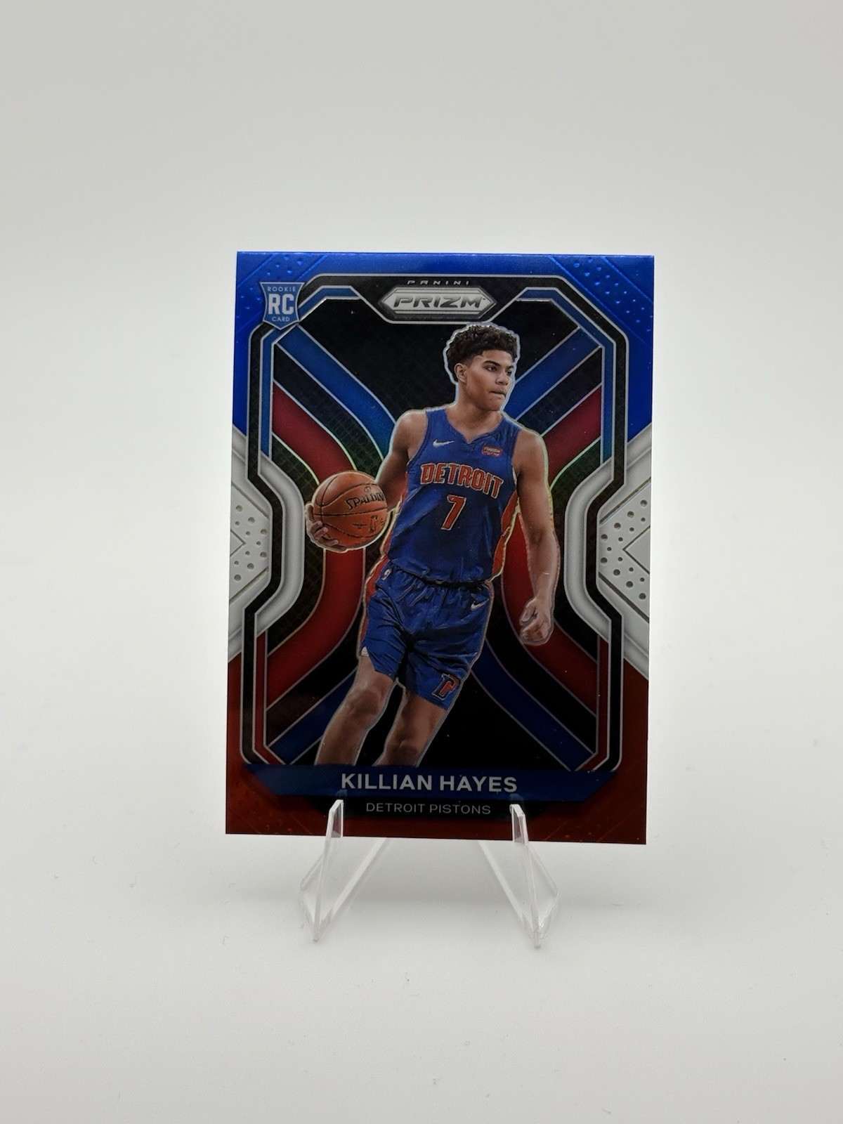 Killian Hayes 2020-21 Prizm Red White & Blue #270 Pistons RC Rookie