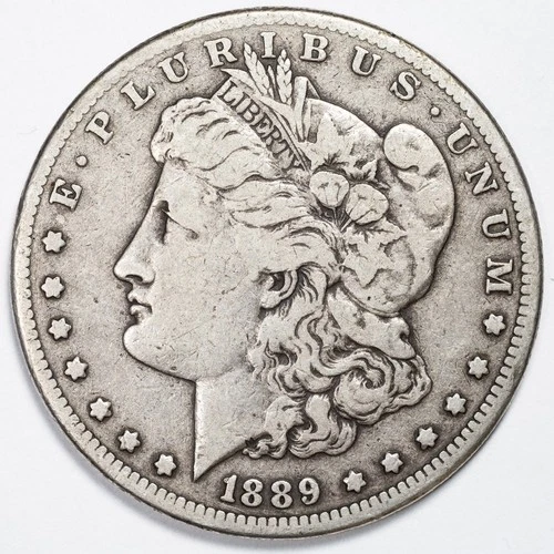 1889-CC Morgan Silver Dollar Carson City Mint Fine (F) - Problem Free!