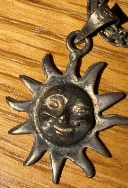 Silver Sun From Mexico Taxco Craftsmanship Sterling Silver