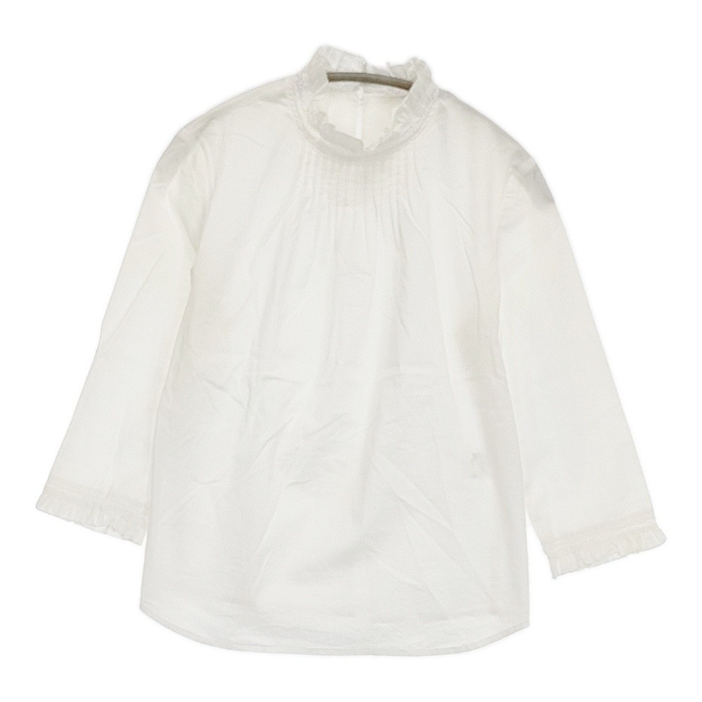 APPENA Tuck Lace Frill P16105 Size 3 Blouse shirt white 6-0303M♪