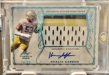 2020 Leaf Trinity - Patch Auto Khalid Kareem #PA-KK1 Platinum Foil 24 of 50