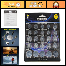 25-Pcs 3V Lithium Button Battery Assortment CR1620 CR1632 CR2025 CR2032 CR2450 f