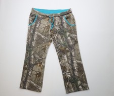 Vintage Y2K Streetwear Womens XL Faded Realtree Camouflage Wide Leg Sweatpants
