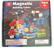 Magnetic Building Cubes Magnet Blocks 200 Piece Set Ages 3+ Childrens Build Toy
