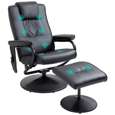 Manueller Sofa Relaxsessel PU Leder Massageliege Stuhl und Ottomane, Bl