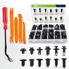 240pcs Car Retainers Clips Bumper Grill Fender Door 240pcs Clips  Remover