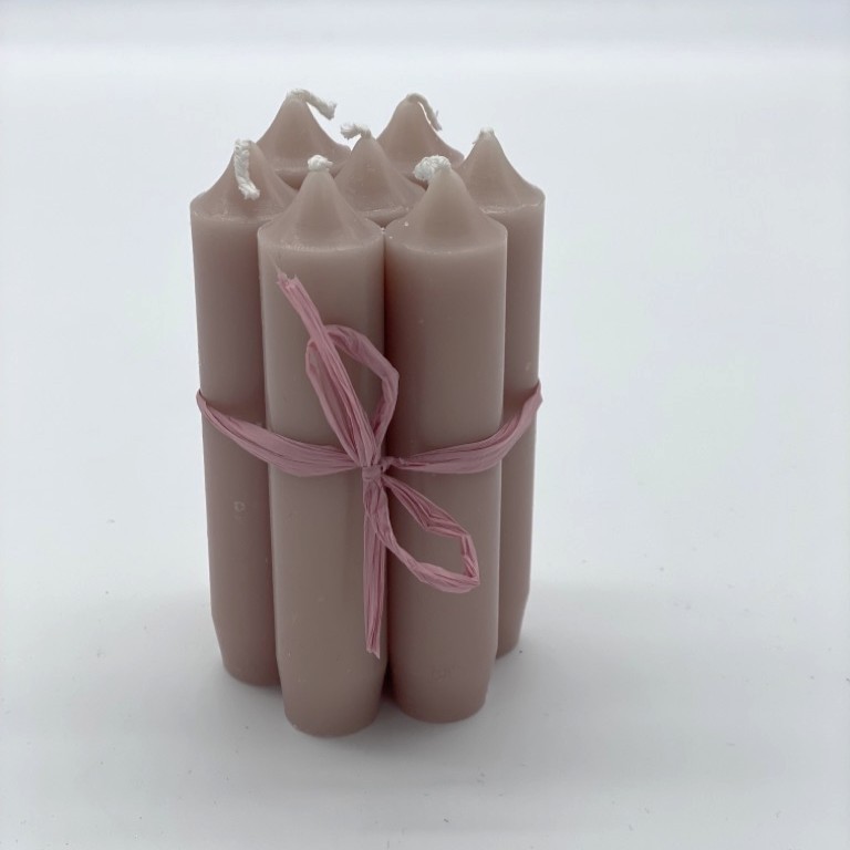 Ib Laursen Stabkerze - Set 7 Kerzen - rose 4171-07 - Dänische Stabkerze