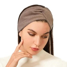 Cashmere Wide Headbands for Women Elastic Cross Hairbands Soft Turban Headwrap S