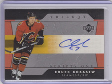 2005-06 Upper Deck Trilogy Scripts Auto Chuck Kobasew Calgary Flames #SFS-CK
