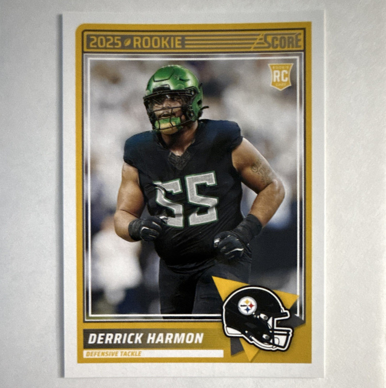 Panini 2025 Score Rookies Derrick Harmon #81 Pittsburgh Steelers Rookie Card