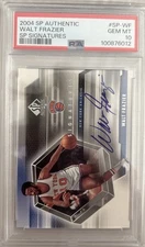 2004-05 SP Authentic Walt Frazier Signatures Auto #SP-WF New York Knicks PSA 10