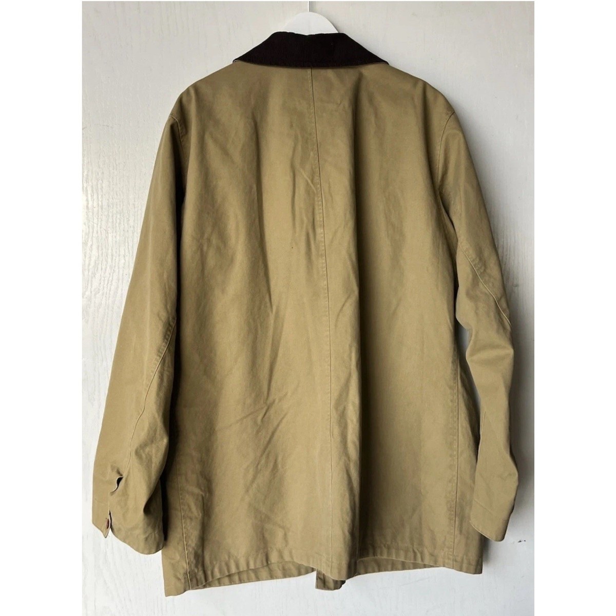 Lands End Chore Jacket Men's XXL Tall Brown Barn Coat Cotton