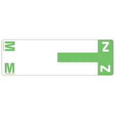 Smead Light Green Alphabetic Coding Labels 100 Pack 3 5 8 W X 1 5 32 H