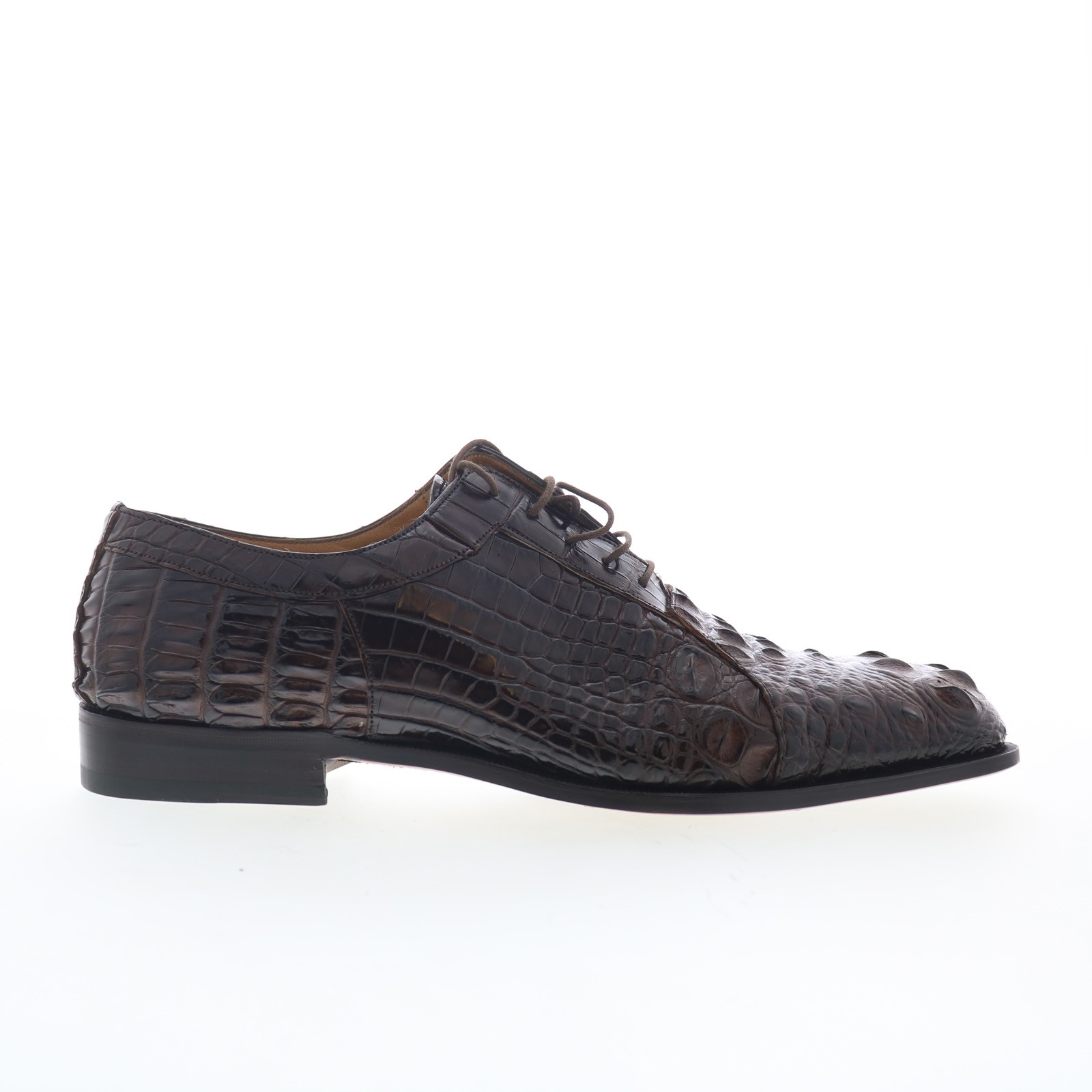 Ferrini HB Alligator Remini Lace Up 3842 155 Mens Brown Oxfords Casual Shoes 14