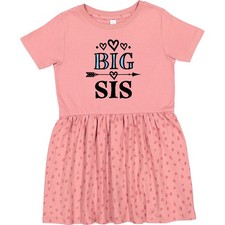 Inktastic Big Sis Girls New Sister Announcement Toddler Dress Clothing Clothes