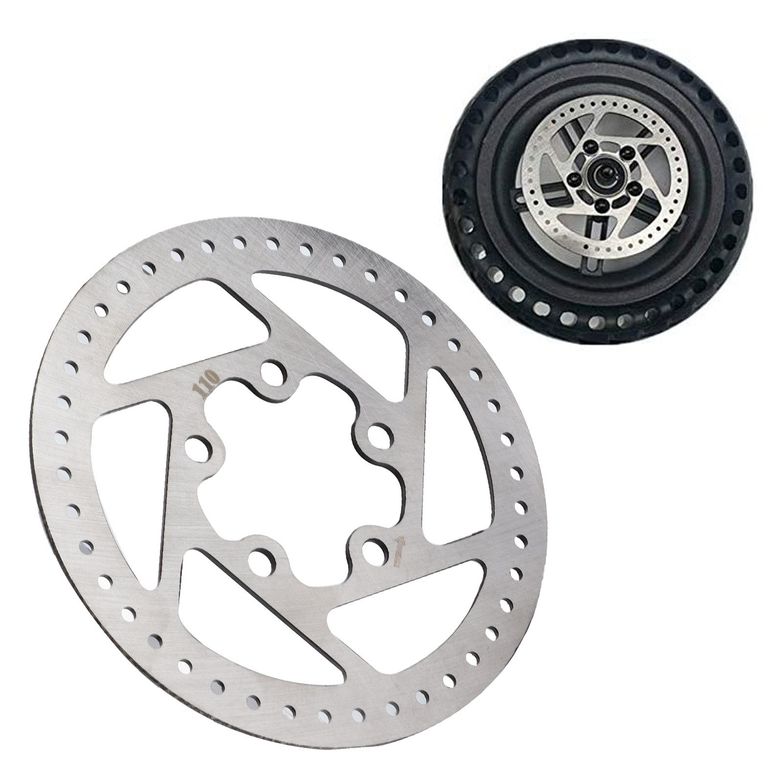 110mm Bike Disc Brake Rotor Stainless Steel Bicycle Rotors With 5 For