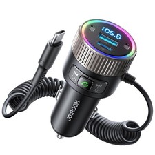 Bluetooth 5.4 FM Transmitter Car Adapter for iPhone 17 60W PD 3.0 Fast Charge...