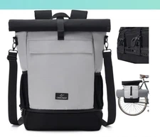 BRAND NEW • CARACALEAP • 3 in 1 URBAN BIKE PANNIER BAG BACKPACK waterproof LARGE