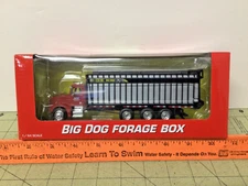 H&S Big Dog forage box on red Peterbilt 385 1:64 die cast  truck by SpecCast