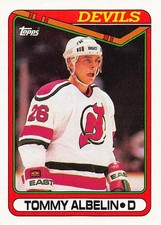 Tommy Albelin 1990-91 Topps 323 New Jersey Devils Hockey Card