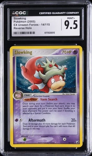 2005 POKEMON EX UNSEEN FORCES REVERSE HOLO #14/115 SLOWKING CGC 9.5