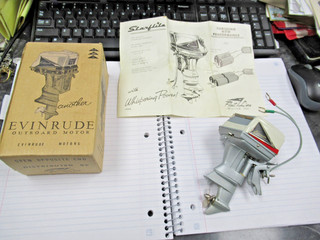 K&O Japan Evinrude Starflite 75 Outboard Toy Motor Boat & Box Instructions NICE!
