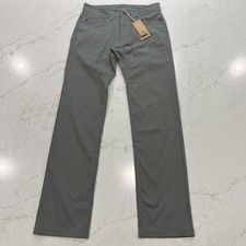 prAna NEW Brion Pants Mens 30x32 Thyme Standard Fit Water Repellent Hiking Chino