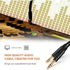 &deg;Guitar Patch Cable 6.35mm Pedal Connector Wire 3 Meter Instrument Accessory For