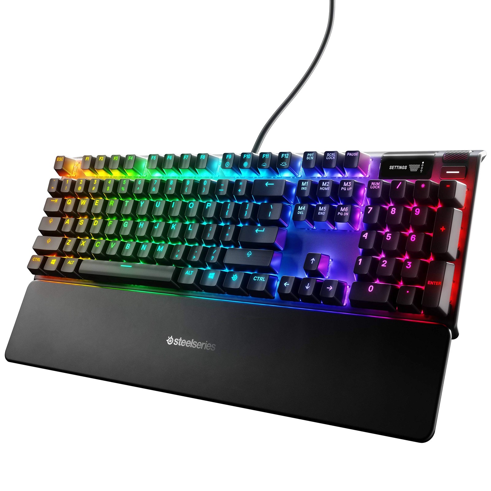 Apex 7 Mechanical Gaming Keyboard &ndash; OLED Smart Display &ndash; USB Passthrough and ...
