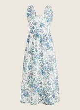 J CREW Button Front Cotton Poplin English Garden Sundress Pockets 6