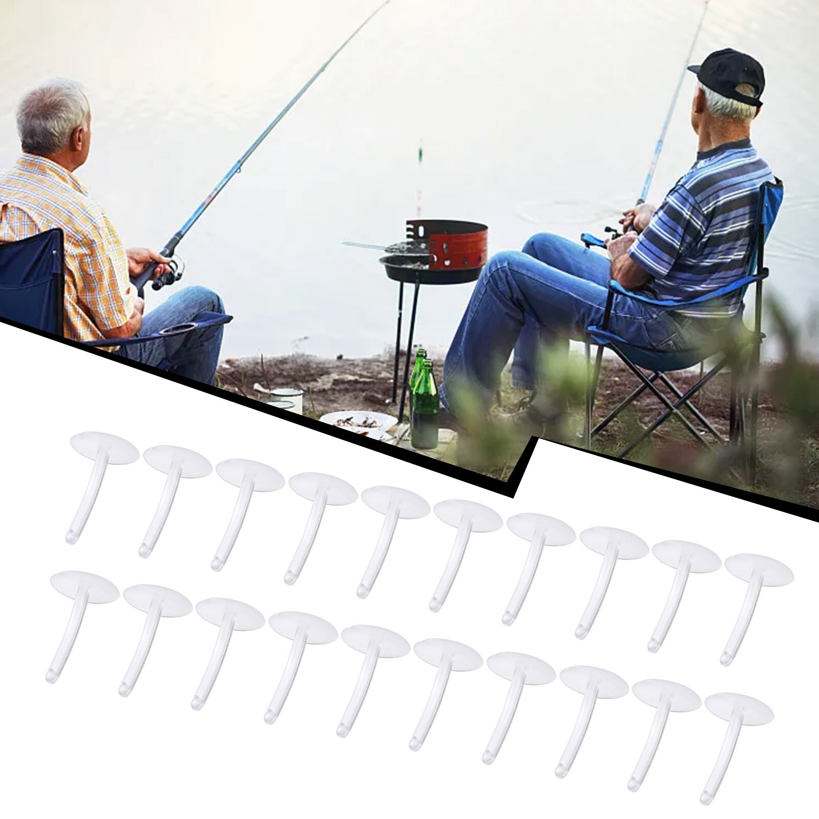 ECSiNG Köderstopper Aus Kunststoff - 40 Stück, Transparent, Für Karpfenangeln